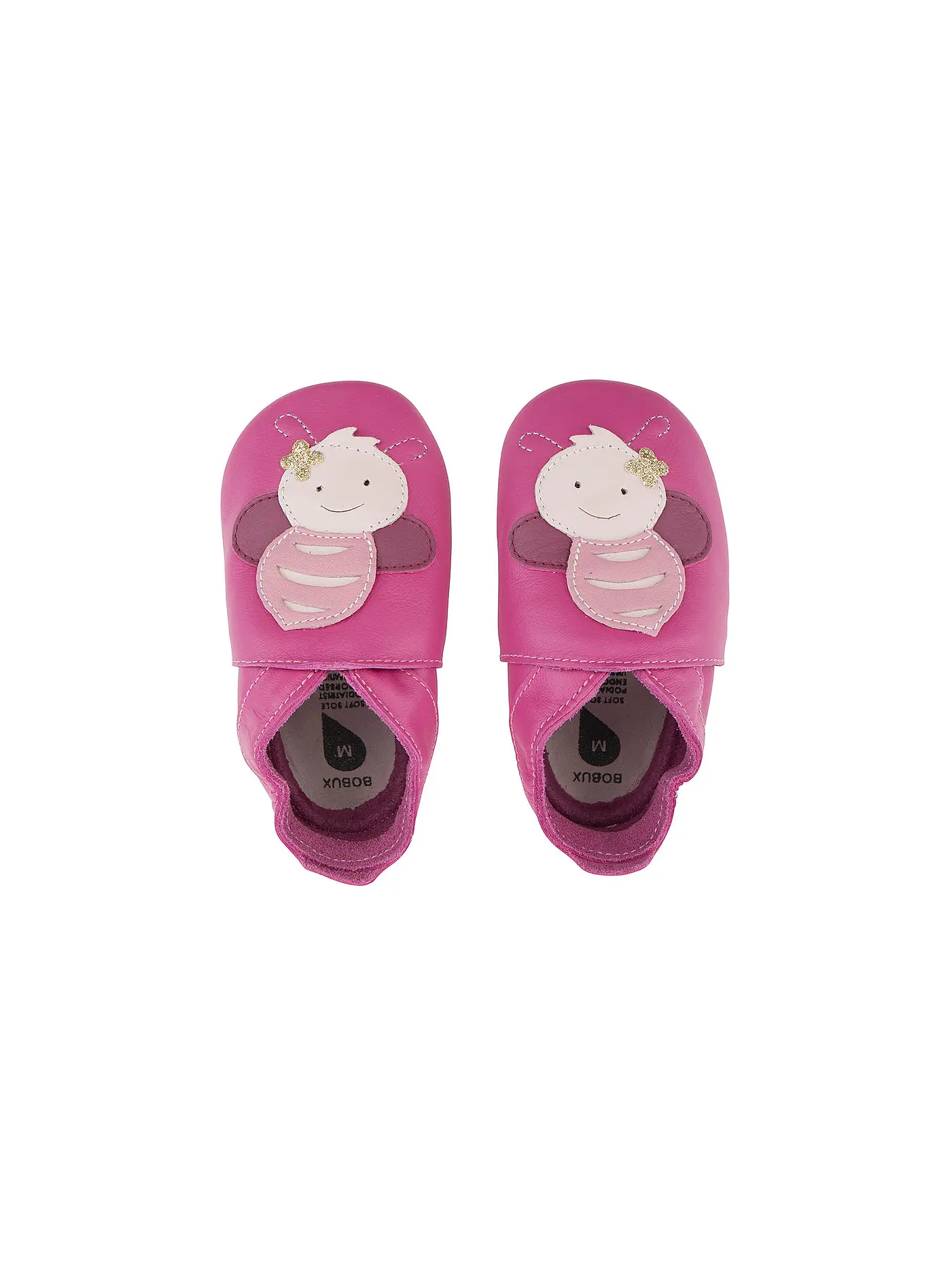 BOBUX | Baby Krabbel- und Hausschuhe SCHMETTERLING | pink